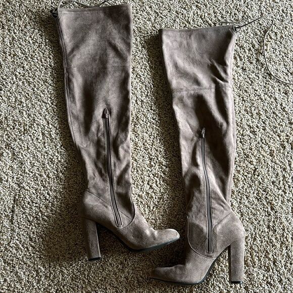 Target’s‎ A New Day Brown Faux-Suede Thigh High Heeled Boots - Womens size 10 - Picture 2 of 12